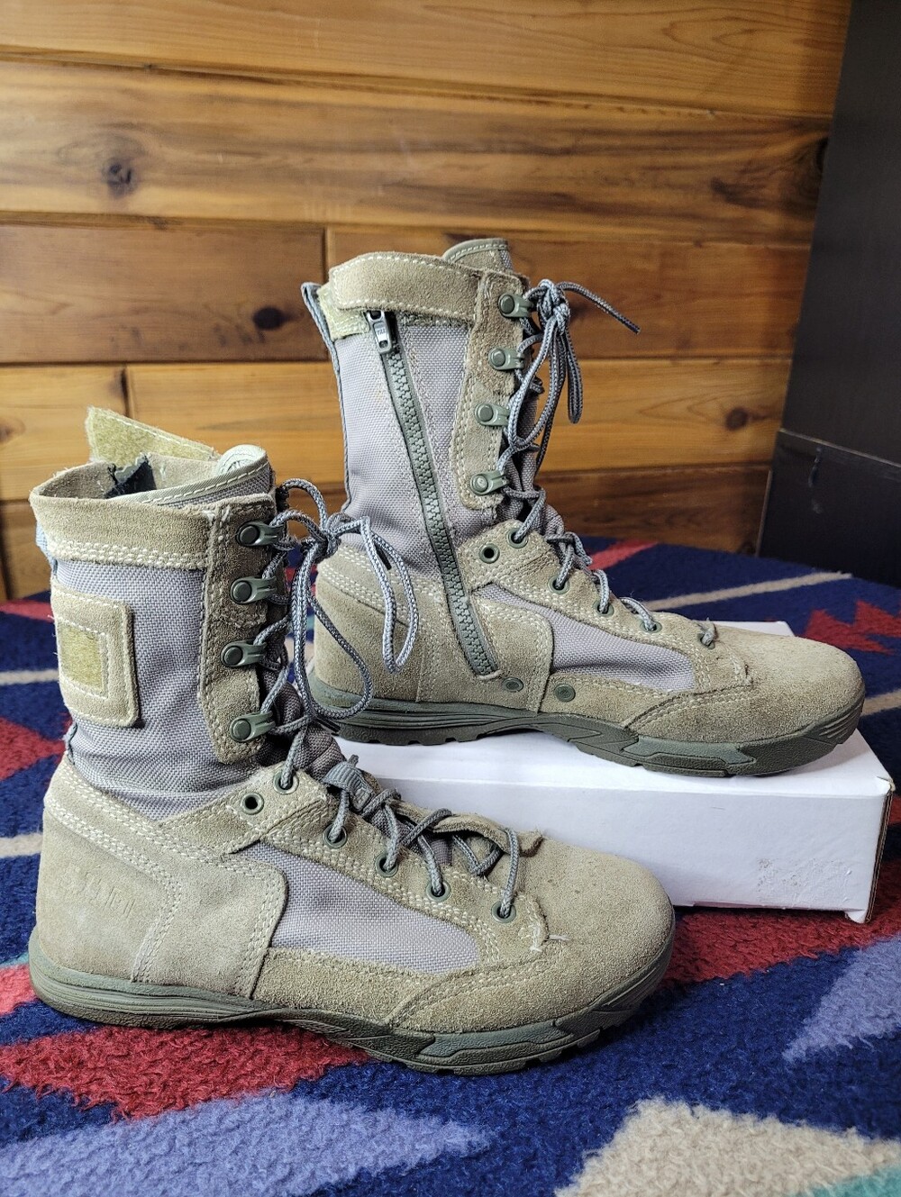 5.11 Tactical Recon Flyweight Tactical Boots Mens Sz 7 Sage Green Beige Combat